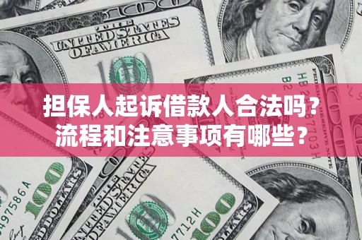 武汉担保人起诉借款人合法吗？流程和注意事项有哪些？