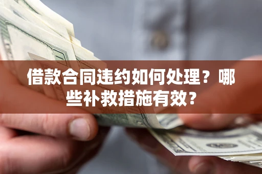 武汉借款合同违约如何处理？哪些补救措施有效？