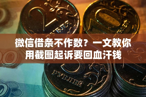 武汉微信借条不作数？一文教你用截图起诉要回血汗钱