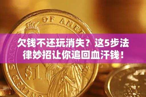 武汉欠钱不还玩消失？这5步法律妙招让你追回血汗钱！