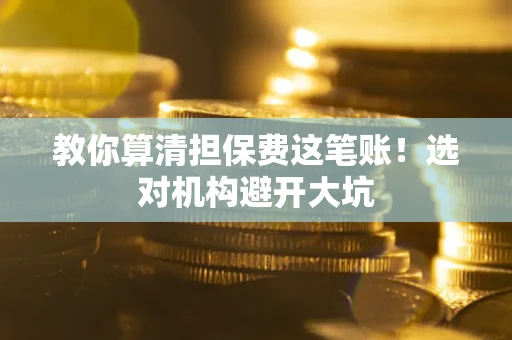 武汉教你算清担保费这笔账！选对机构避开大坑