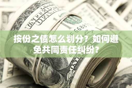 武汉按份之债怎么划分？如何避免共同责任纠纷？
