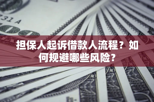 武汉担保人起诉借款人流程？如何规避哪些风险？