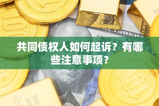 武汉共同债权人如何起诉？有哪些注意事项？