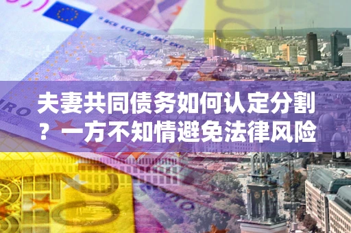 武汉夫妻共同债务如何认定分割？一方不知情避免法律风险必看！